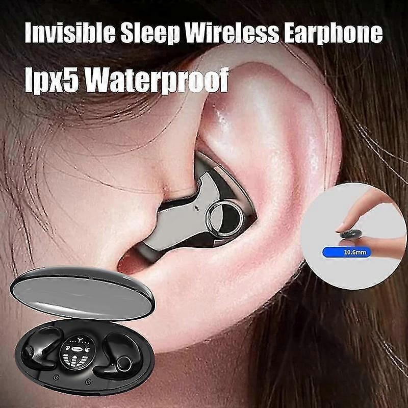 Invisible Sleep Wireless Earphones Noise Cancelling TWS Bluetooth 5.3 Earphones Hidden Earbuds IPX5 Waterproof Sports Earphones