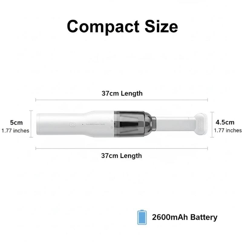 Multi functional integrated cleaning! Handheld vacuum cleaner with powerful suction, portable for home, car, and office use United States