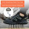 Ultra Light Safety Shoes Steel Toe Safety Sneaker Men Anti-puncture Iron Work Shoes with Protection Black Breathable Work Boots