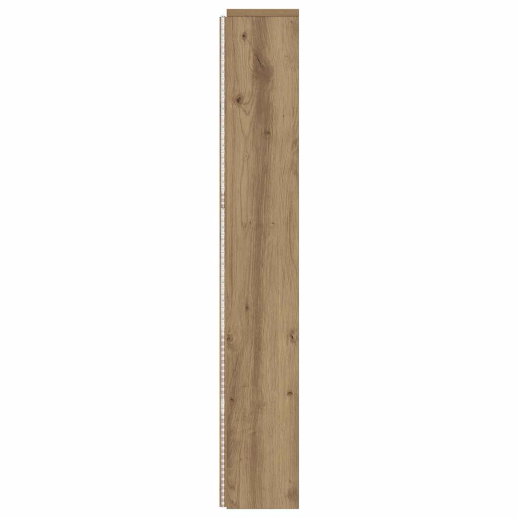 Headboard Cabinet with LED Artisan Oak 140 x 16.5 x 103.5 cm