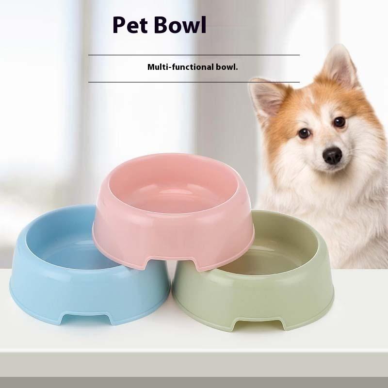Pet Supplies Wholesale Candy Color Plastic Dog Bowl, Cat Basin Edible Utensils Cat Bowl, Pet Bowl Single Bowl Small