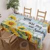 Sunflower Pattern Rectangle Table Cloth for Table Decor Kitchen Dining Waterproof Reusable Tablecloth for Table Holiday Party