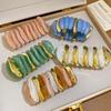 Acrylic Oval Ombre Patchwork Bracelet: Light Luxury, Sweet Temperament, Fashion Jewelry.
