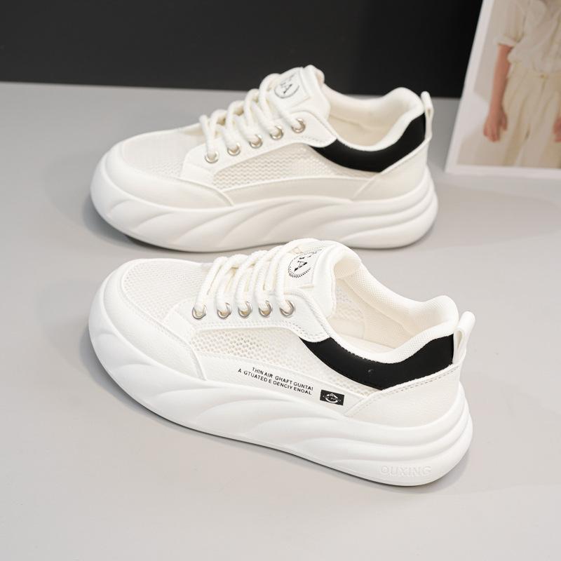 

Versatile breathable women s shoes, popular board shoes, hollow mesh white shoes, women s spring and summer new pregnant women s flat-soled sports s 35 белый