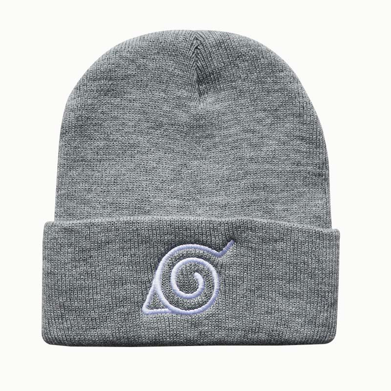Unisex Cloud Pattern Knit Hat - Warm Anime Wool Hat for Autumn & Winter