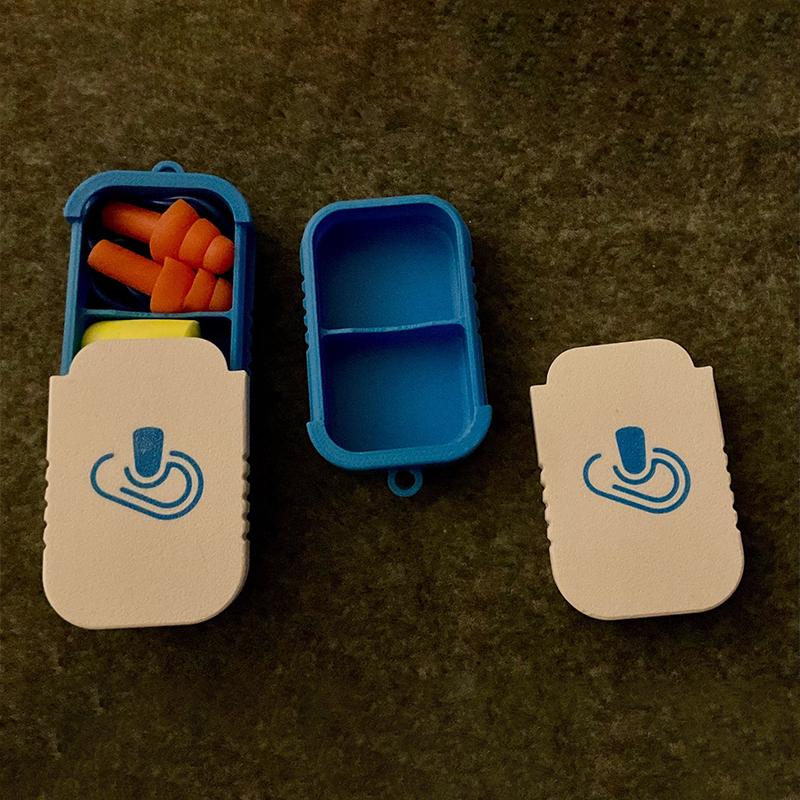 Mini Earplugs Storage Box With Keychain Portable Ear Plug Holder Container For Jewelry Vitamins Earring Pill Small Items Case