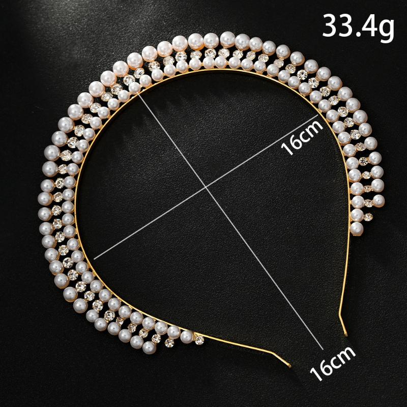 Elegant Pearl Hairband Exquisite Bridal Forehead Jewelry Wedding Hair Chain Headwrap Accessories For Women