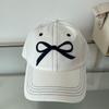Embroidery Bowtie Hat for Girl Adjustable Spring Baseball Hat Korean Sun Hat Fashion Peaked Caps Cool Hair Decors
