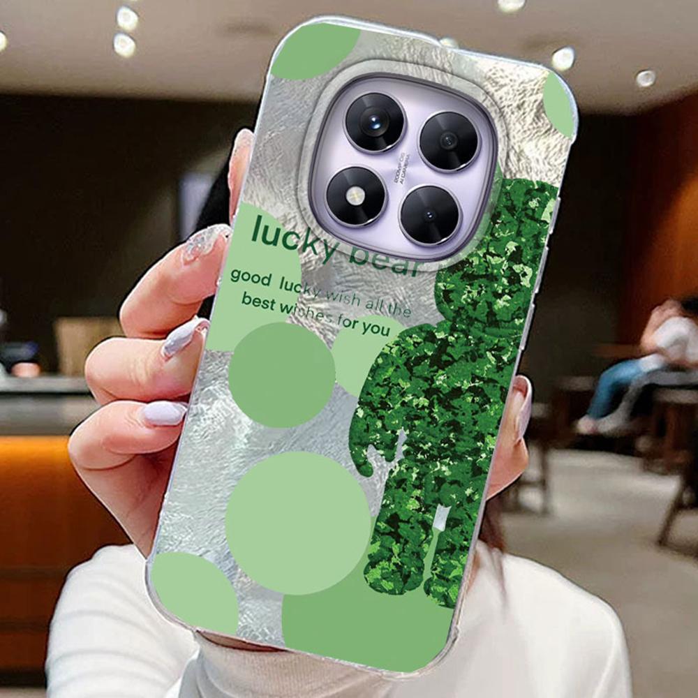 Kolorowy Gradient Biały Motyl Leopard Love Print Etui na Telefon Xiaomi Redmi Note 14 Pro 5G Pokrowiec Miękki Silikonowy Bumper Twardy PC Tylny Pokrowiec