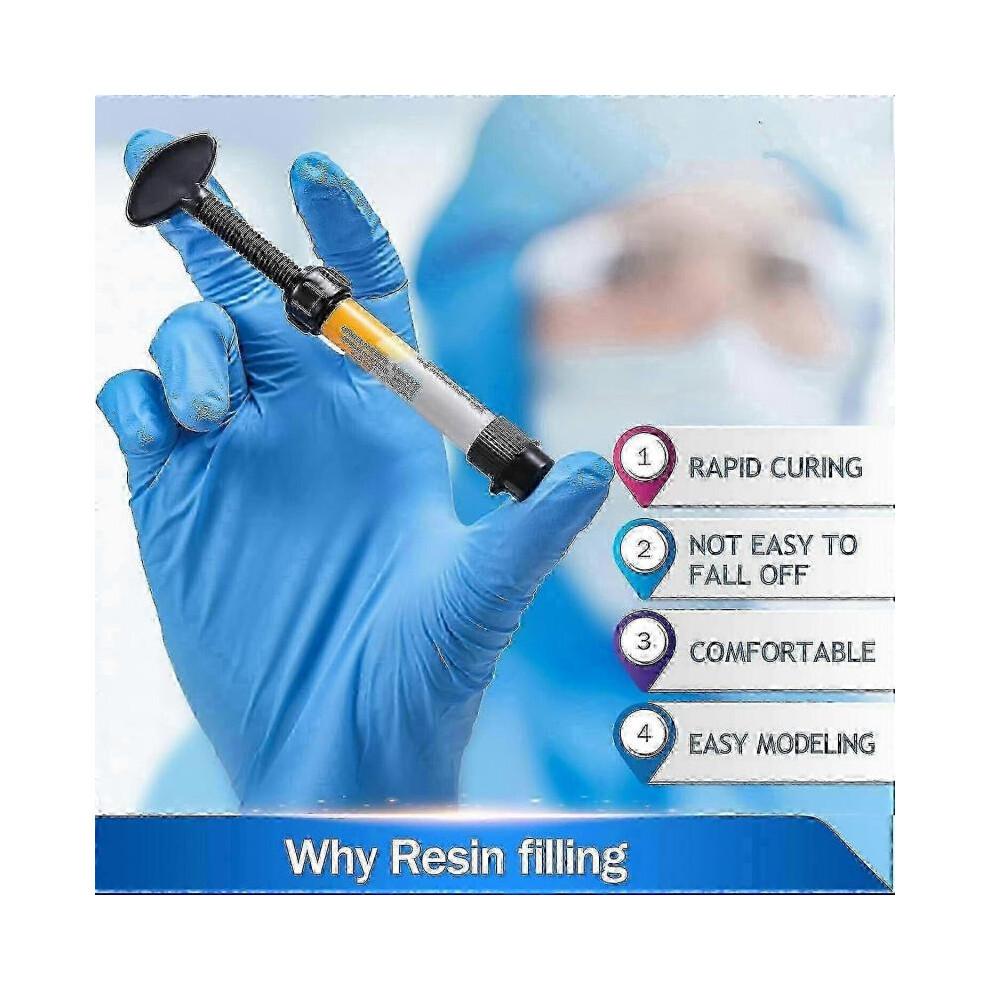 (a3)Resina Dentale Riparazione Denti Cemento Dentale Riempimento Cavità Forte Riparazione Restaurazione per Cura Dentale e Mantenimento Denti