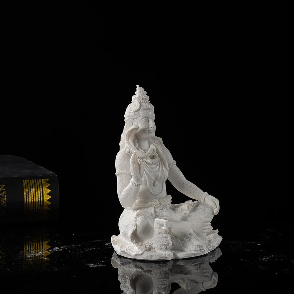 Piaskowiec Statua Sziwy Figurka Jogi Zen Medytacja Budda Dekoracja Indie Religia Feng Shui Rzemiosło Dekoracja Domu Akcesoria