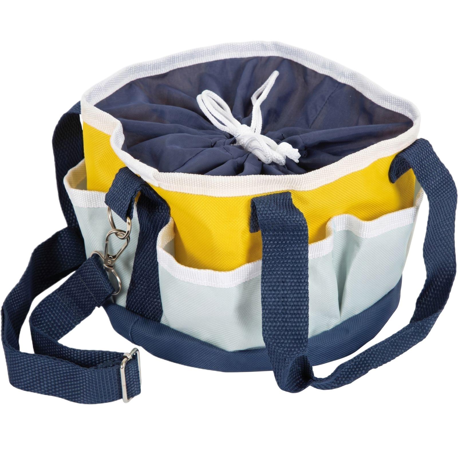 

Small Toy Horse Grooming Kit Storage Bag with Multiple Pockets Adjustable Shoulder Strap Durable Canvas Material for Easy Organization and Transport One Size