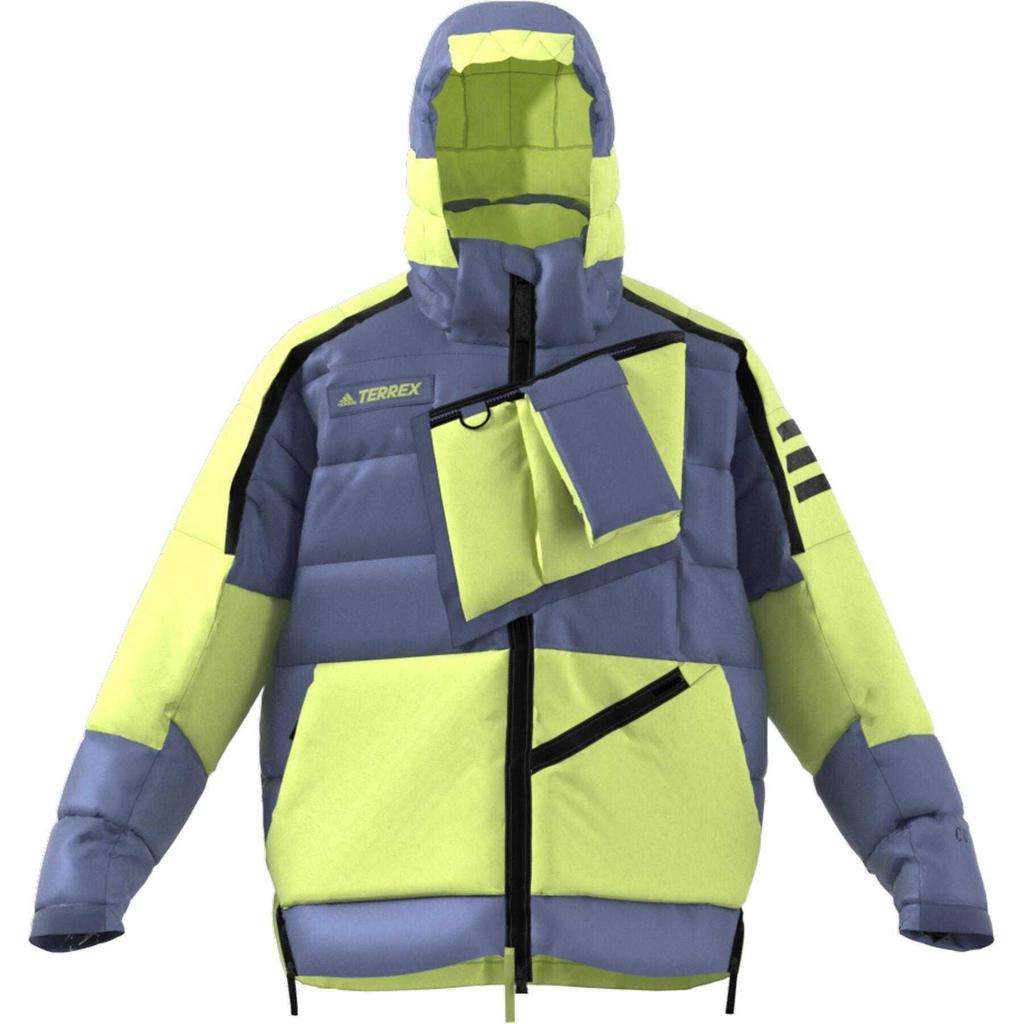 Adidas Xploric Puffy Down Waterproof Warm Loose Fit Hooded Jacket Unisex Jacket Yellow Purple GQ3693