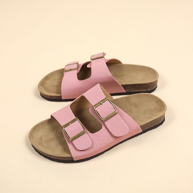 Flat Slippers For Women  New Luxury Men Indoor Bottom Non Slip Cork Slippers Women's Beach Outdoor Home Flip Flops Sandals