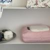 Striped Fabric Wet Wipe Covers | Reusable Tissue Pouch Holders for Home & Travel (Blue/Pink)
