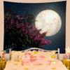 Tapestry Flower Moon Night Home Aesthetics Living Room Wall Decoration Hanging Background Cloth