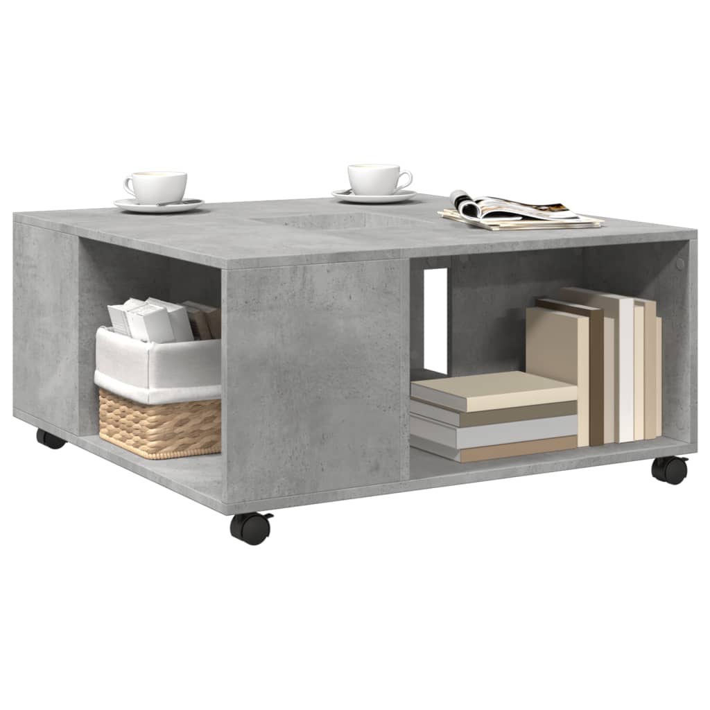  Coffee Table, Concrete Grey, 80x80x40 Cm