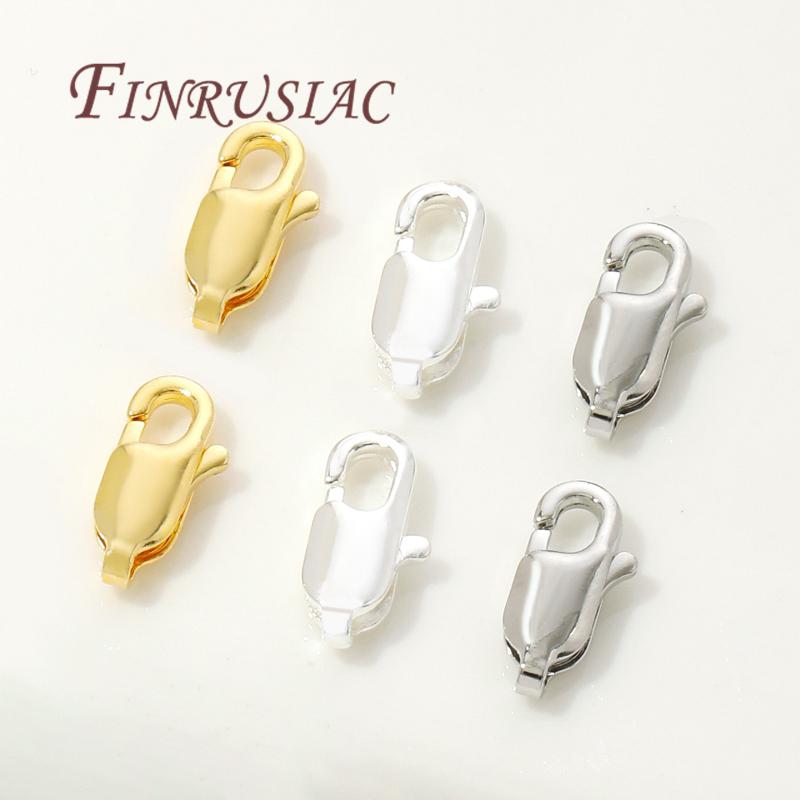 18K Gold Plated Lobster Clasp For Jewelry,Fasteners For Bracelets Accessories,Connector Clasps Findings For DIY