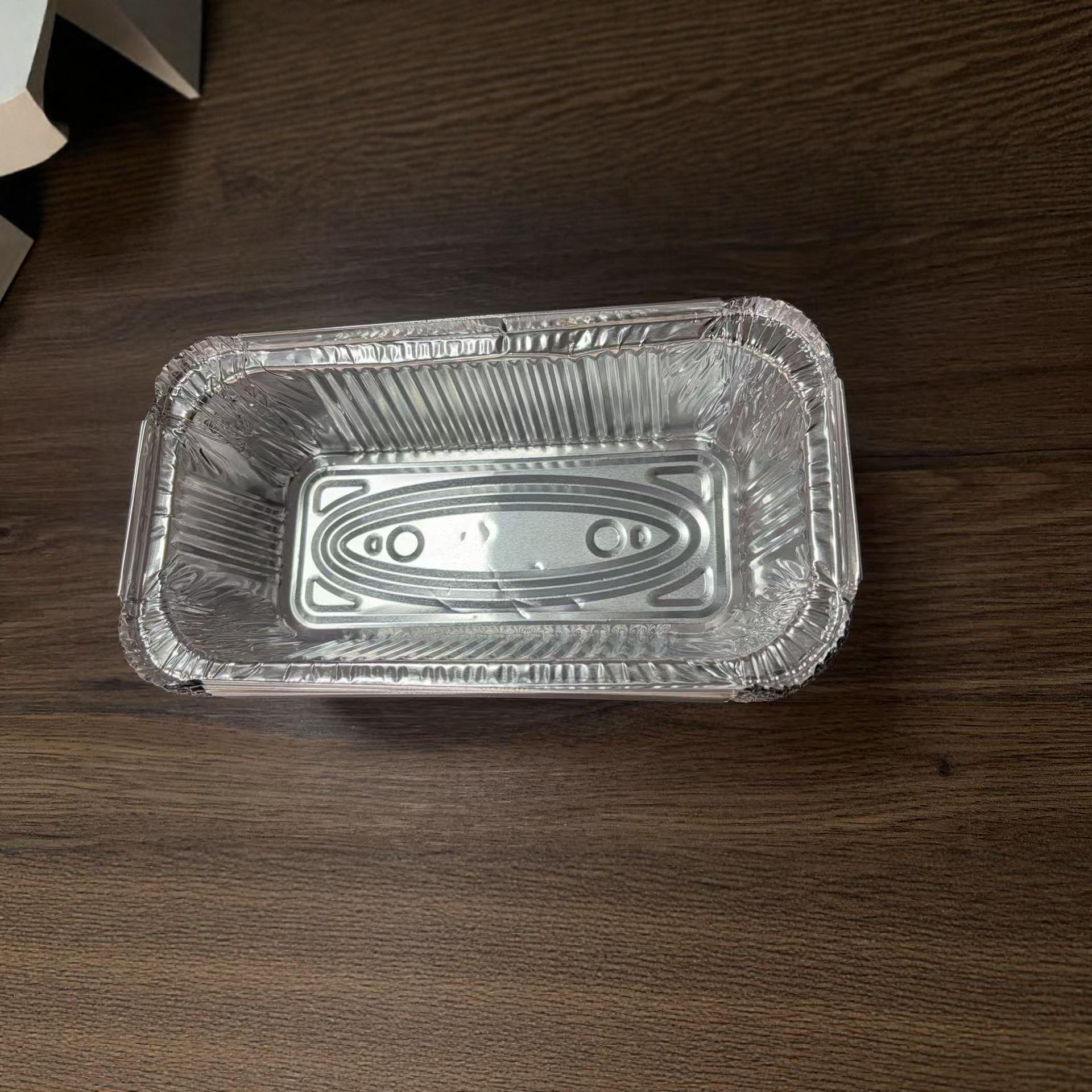 

Disposable Rectangular Aluminum Tin Foil Lunch Box with Lid & Paper Plate – Great for Barbecue