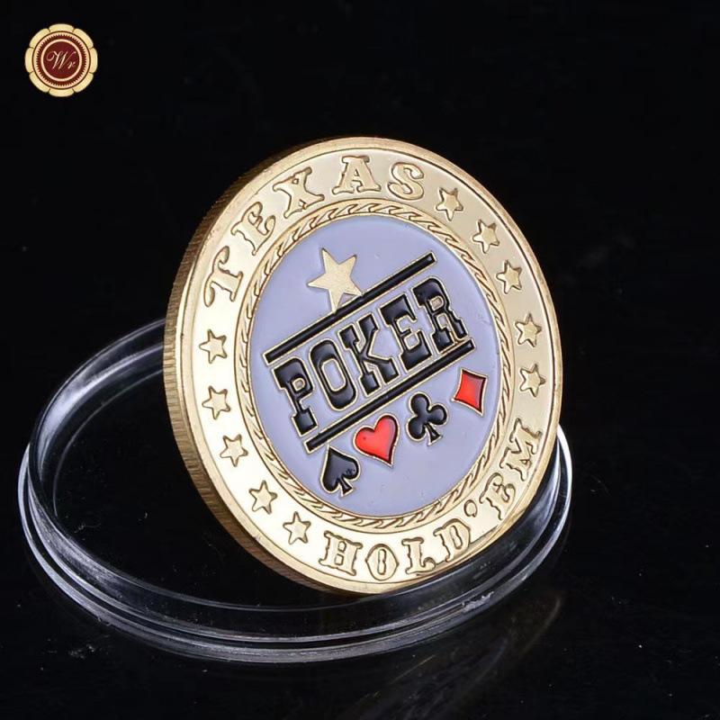 Texas Hold'em, Kovové tlakové karty, Šťastné mince, Kódy domů s blindy, dealer, Plný tlak all-in, žetony, tlakové karty