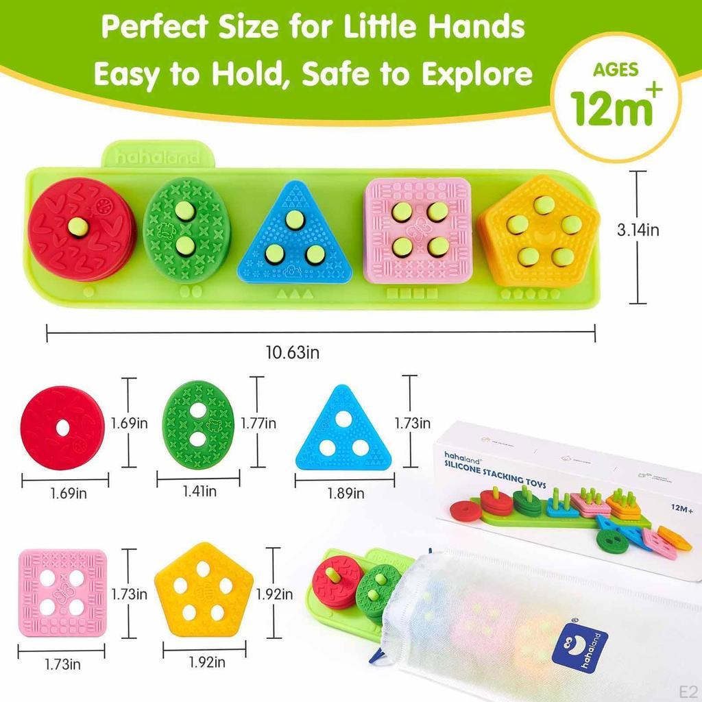 Silicone Color Sorting Stacking Toys Early Education Matching Toy Preschool Development