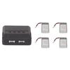 4PCS 903048 3.7V 2000mAh RC Drone Battery Portable UAV Lithium Battery with Charger for KY601S H11D H11C RC Quadcopter