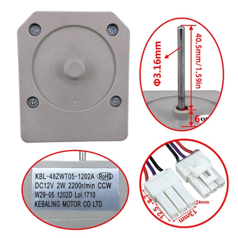 High Execution Refrigerator Fan Motor 2W 12V Counter Spin For Quick Cooling And Balanced Temperature