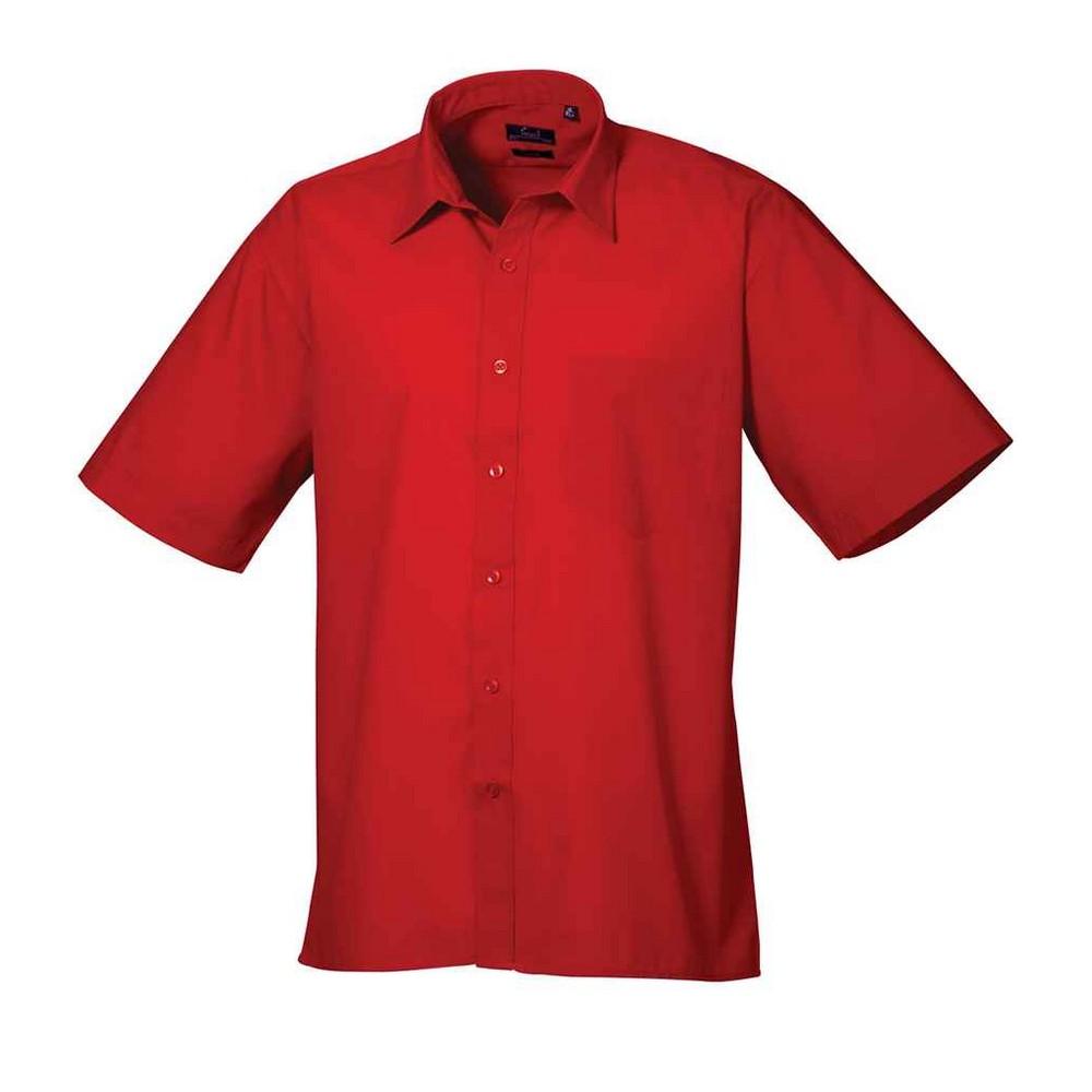 Premier Mens Poplin Short-Sleeved Shirt
