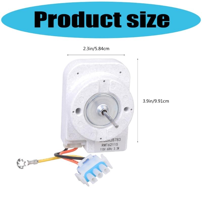 Quiet Refrigerator Fan Assembly for WR60X31522 WR60X28783 Precisions Cooling Component Freezer Condenser Motor