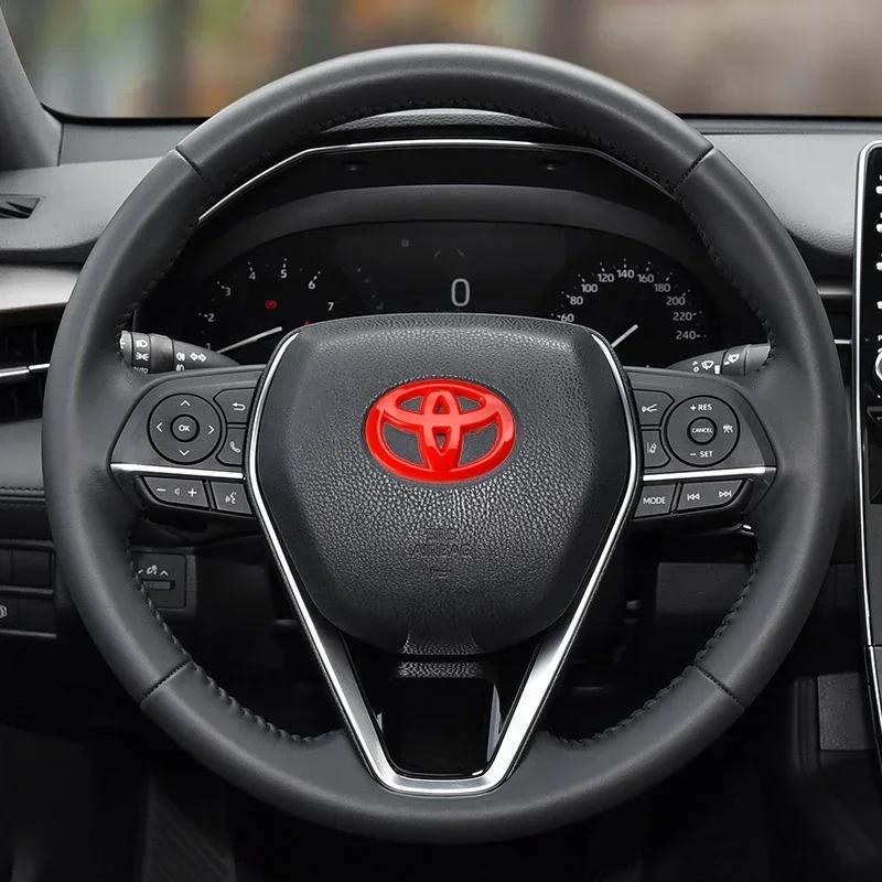 1Pcs Car Steering Wheel Decoration Sticker Badge Auto Styling For Toyota TRD Camry 40 Corolla Auris Yaris Rav4 CHR Decorate