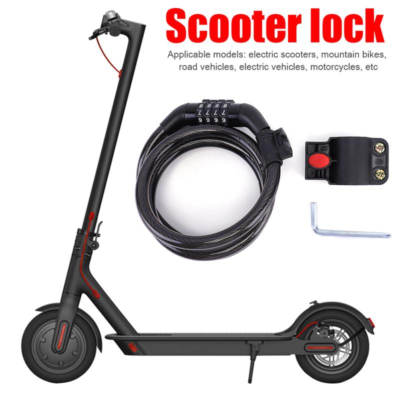Anti-theft Bike Lock Cycling Accessories Steel Cable Lock for Mountain Road Bike Electric Scooter Lock