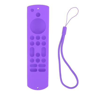 Remote Control Silicone Case Soft Safe Shockproof Waterproof Precise Cutout Fully Wrap Remote Cover for   TV Purple
