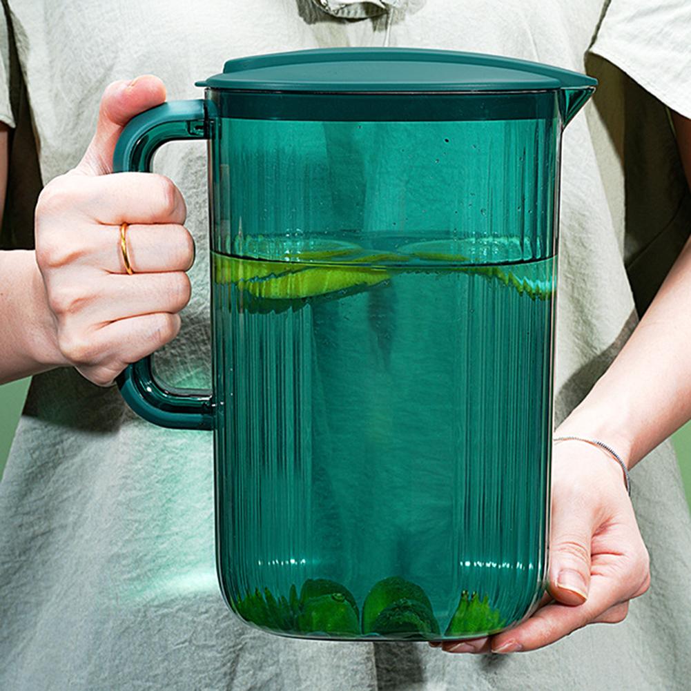 2.2L Large Capacity Cold Kettle Household Light Luxury Fruit Tea Drinking Bottle with 4 Cups Heat Resistant Beverage Bucket