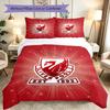 3pcs Liverpool FC Duvet Cover Set, Home Printed Bedding Set, Breathable and Cozy Bedclothes Suitable For Festival Decor