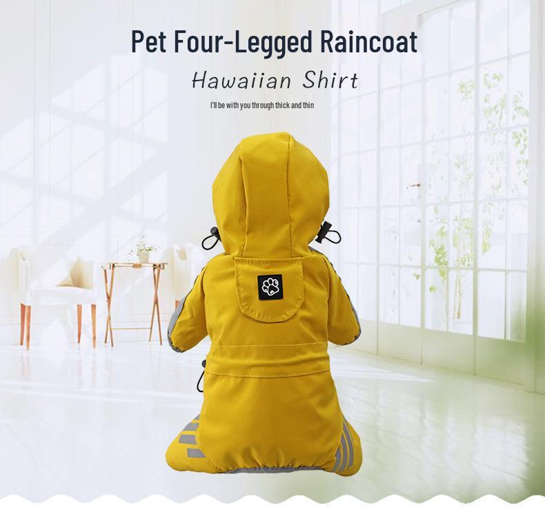 Full-Coverage Waterproof Dog Raincoat for Small Breeds