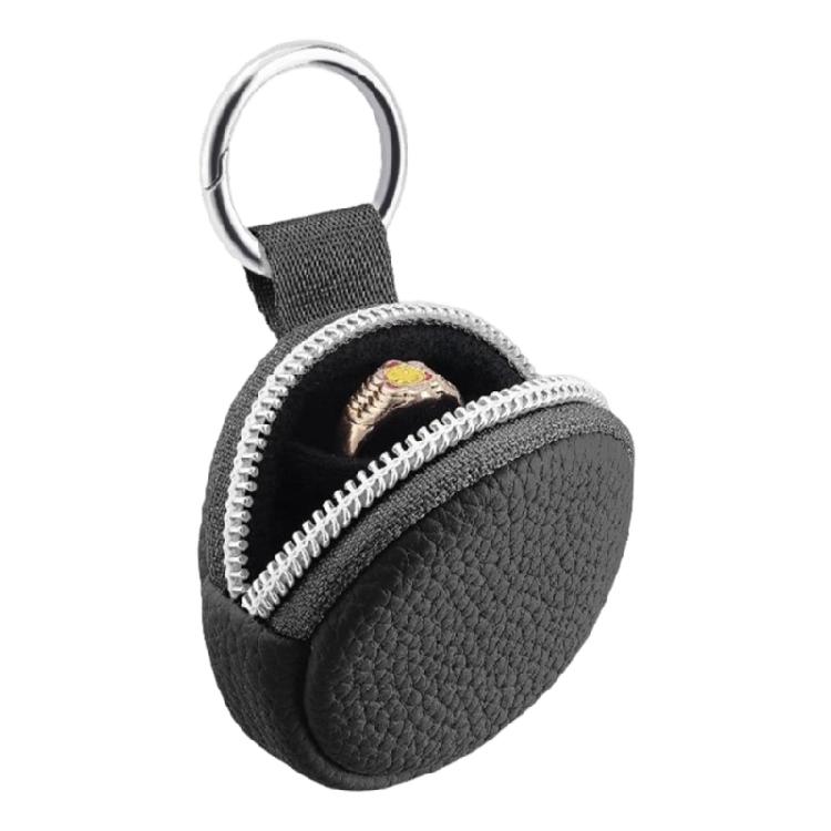 Portable Travel Jewelry Bag Sturdy Leather Construction In 4 Color Fit Rings Earrings Chains