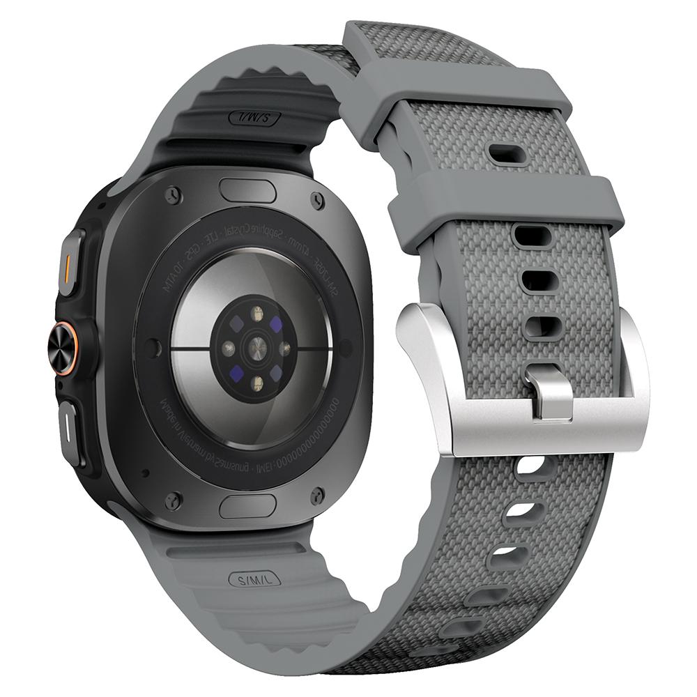 

For Samsung Galaxy Watch Ultra 47mm Watch Strap Adjustable Sports Silicone Wrist Band Grey