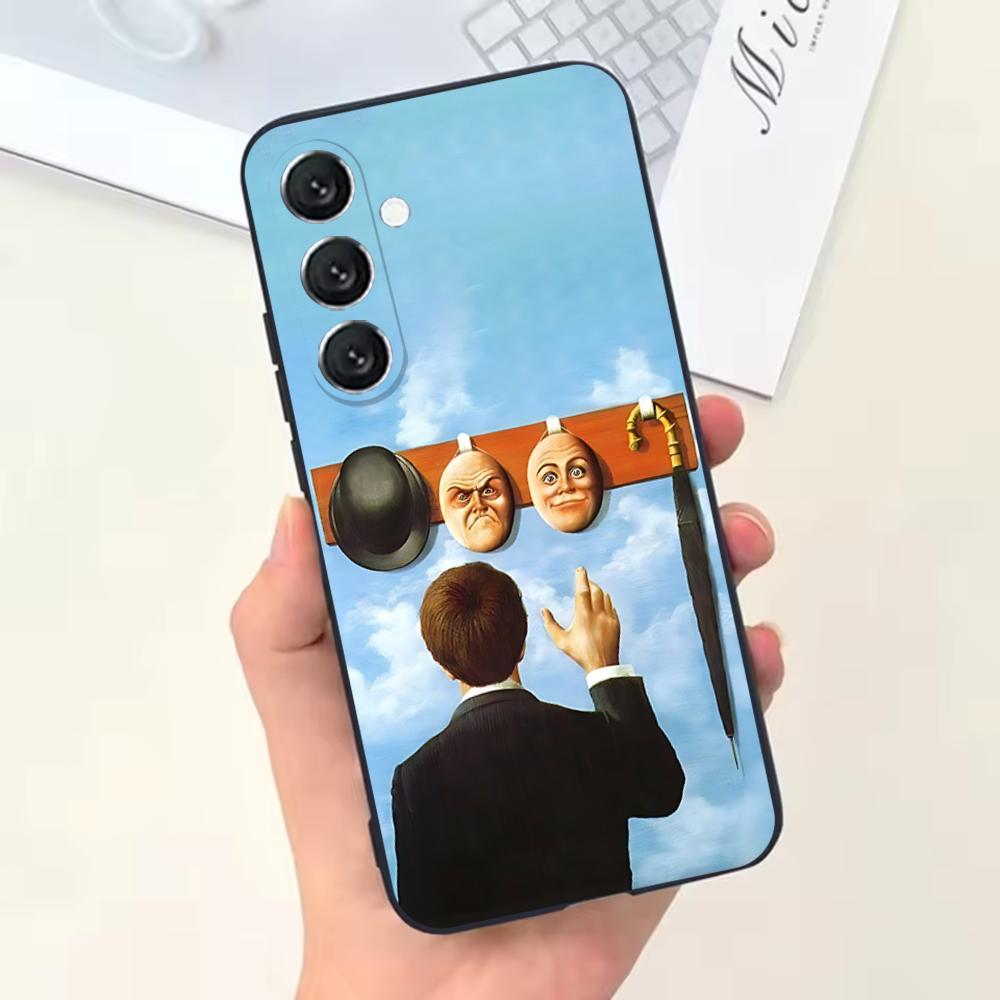 

Rene Magritte Art Phone Case For Samsung Galaxy A13,A21s,A22,A31,A32,A52,A53,A71,A80,Soft Black Shell Samsung a72