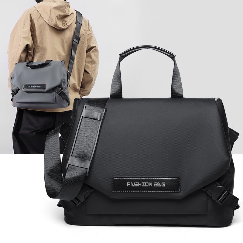 Men's Casual Crossbody Bag - Minimalist, Large Capacity, Functional Leather Messenger for Business Commute