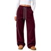 Women's Sporty Casual Wide Leg Pants, Loose Fit Street Comfortable Trousers