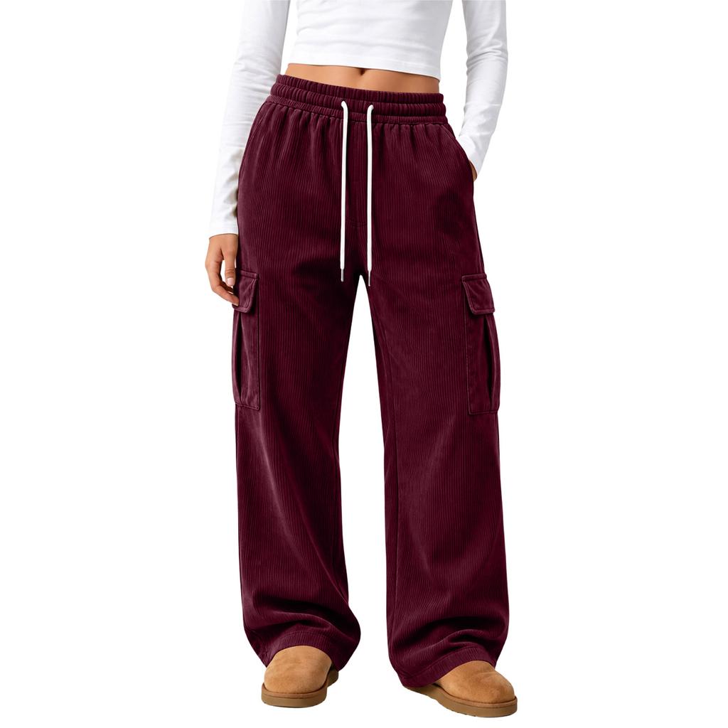 Women's Sporty Casual Wide Leg Pants, Loose Fit Street Comfortable Trousers