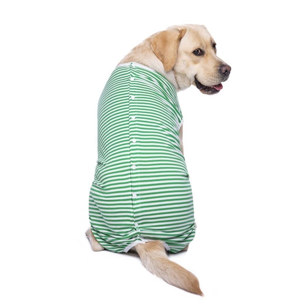 Striped Pattern Dog Recovery Suit Elastic Pet Surgery Suit Recovery Shirt  Medium Large Dogs Pet