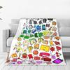 BFDI Inanimate Insanity Cartoon  Flannel Throw Blankets Battle for Dream Island Blanket Home Lightweight Thin Plush Thin Quilt