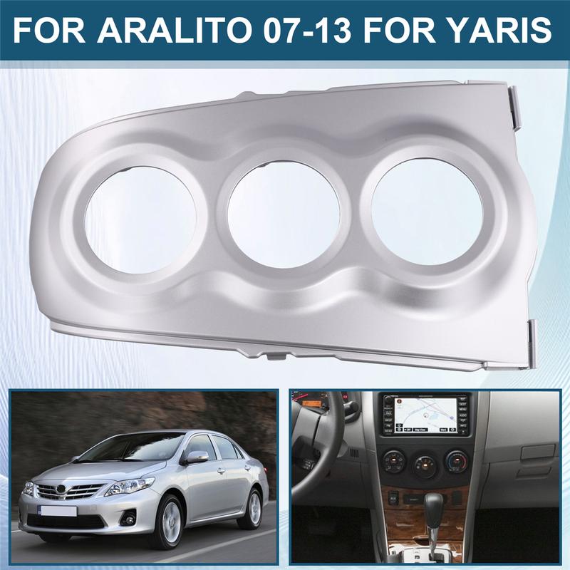 Car Instrument Cluster Lower Trim Panel 55406-0D300-B0 for Toyota Yaris Aralito 07-13 Dash Climate Control Panel Silver