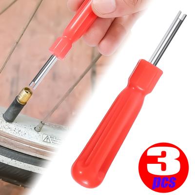 1-3 Stück Universal Auto Reifenventilkernentferner Schraubendreher für Auto Fahrrad Schlitzgriff Reifenreparatur Installieren Handwerkzeug Zubehör