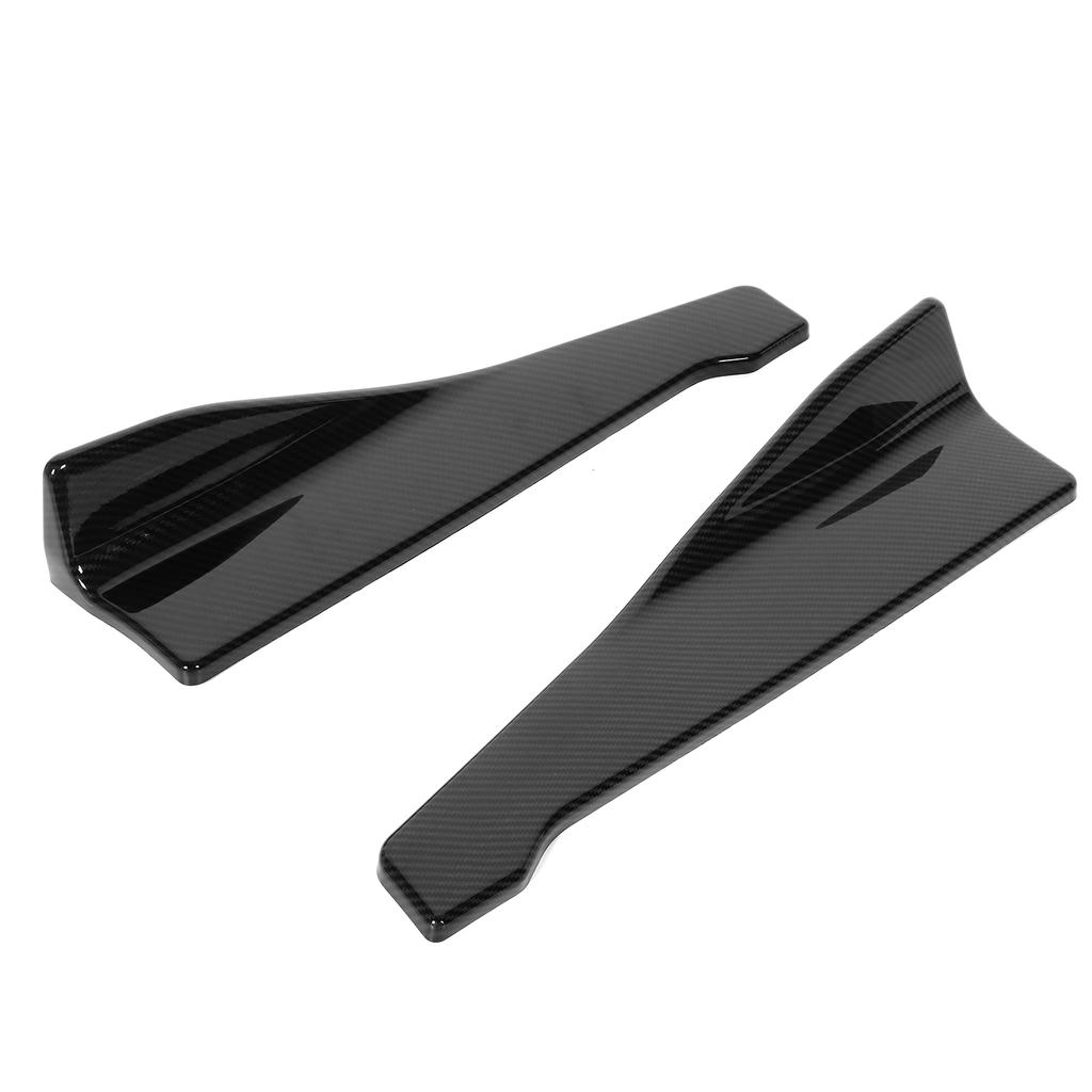 2Pcs Universal Side Skirt Rocker Splitters Lip Winglet Wing Carbon Fiber Style 18.9in Car Body Kit