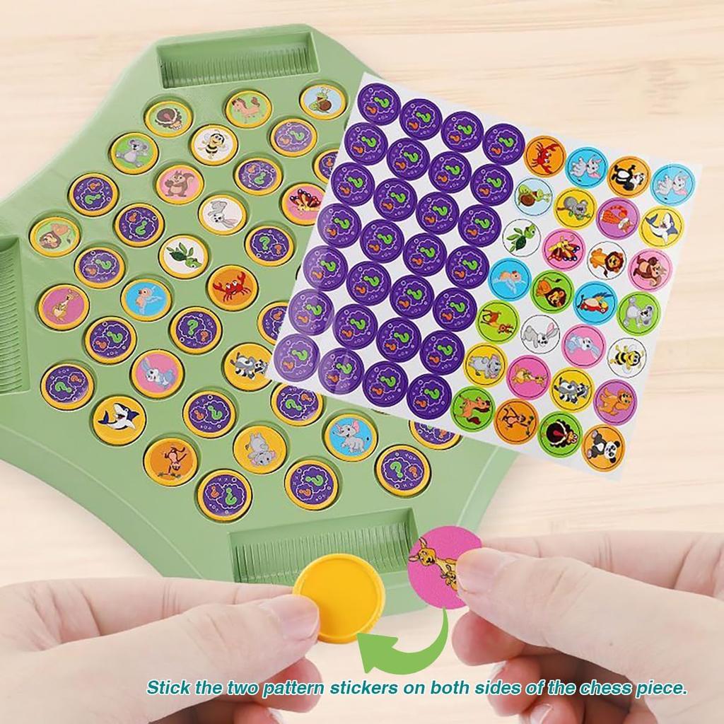 Montessori Children Educational Board Game 2 Player Fruit Animal Flip Chess Memory Game Fun Family Game Party Toys Puzzle Game