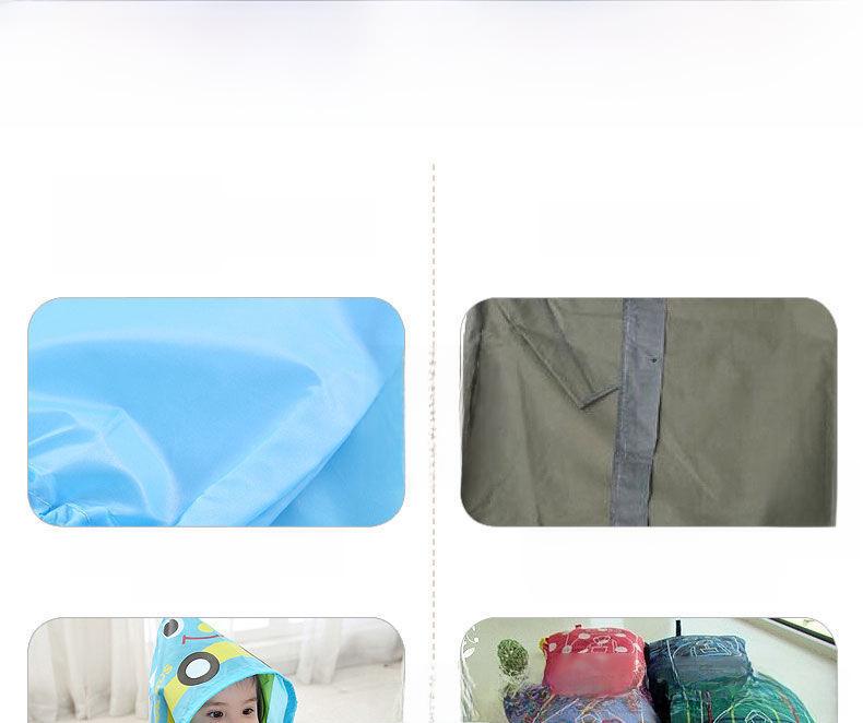 Children's Cartoon Rain Poncho: Cute Cape Style for Boys and Girls, Fits Kindergarten To Primary School with Room for Backpack