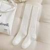 Solid Color Long Socks Stockings Women Jk Japan Style High School Girls Knee Socks Knit Cotton Autumn Winter Warm Socks Stocking