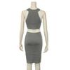 GRAXIA Cabaret Midi Knit American One Size Fits Perfect for Hostess and Lounges Dress, Dress, Dress, Sleeve, Sleeveless, Knee-Length, Beige, Most,